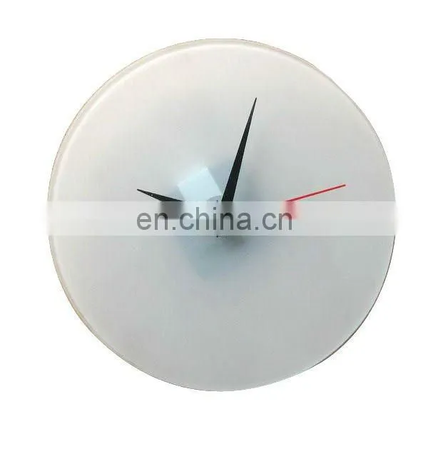 sublimation tempered glass clock for wall or desk