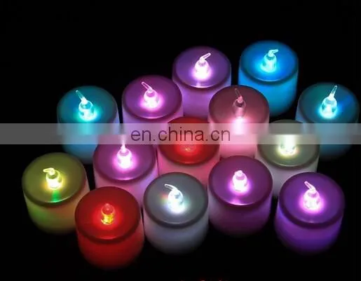 RGB colorful christmas candle christmas led lights