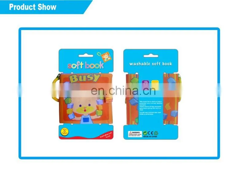 Hot sale baby educational washable cloth book toy