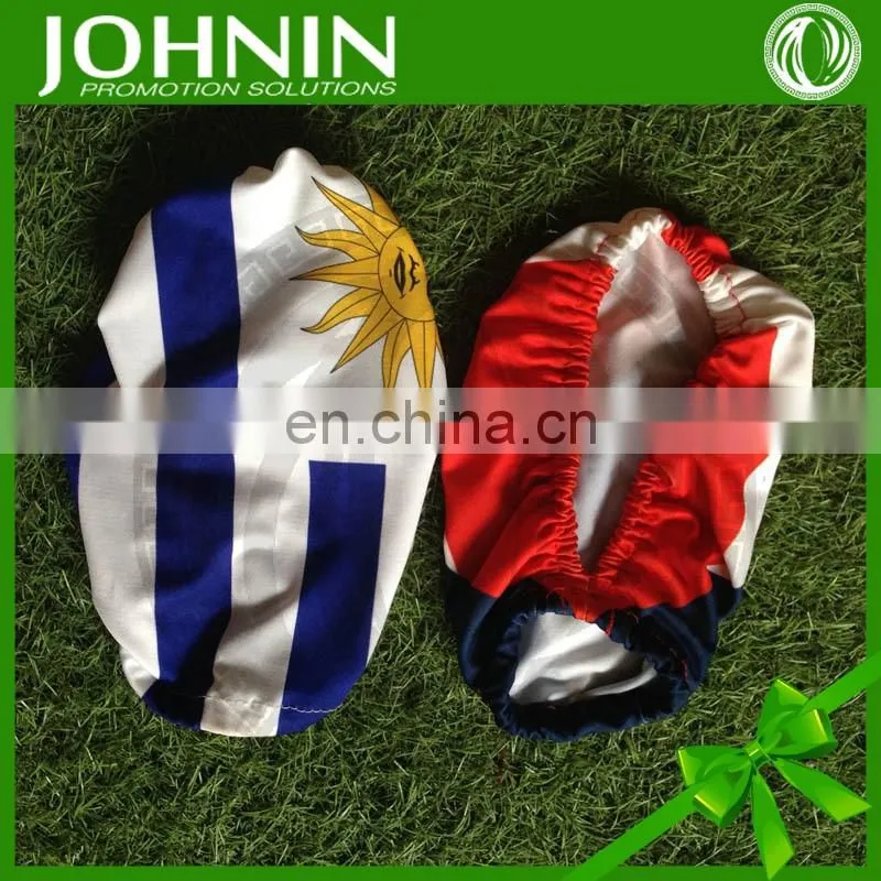 custom hot sell polyester print promotion cover sock car mirror flag