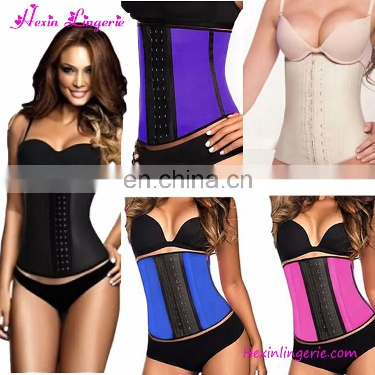 Women Body Slim Shaper Custom Sports Training Trimmer Private Label Waist Trainer With Steel Boned