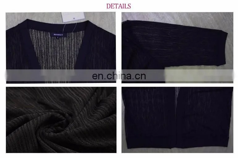 2017 Mesh Tops Plain Black Long Sleeve Open Bolero Cardigan