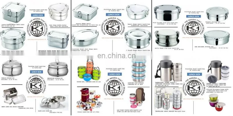 Stainless steel leakproof bento lunch box with lock