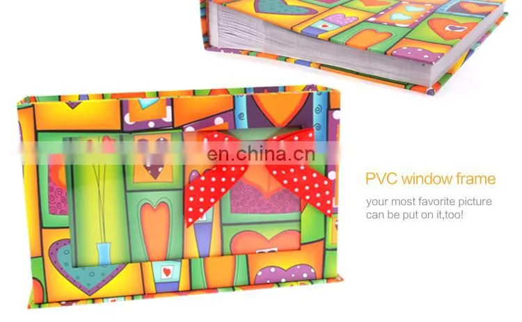 Fancy colorful wholesale family photo album,wedding photo album with photo frame box