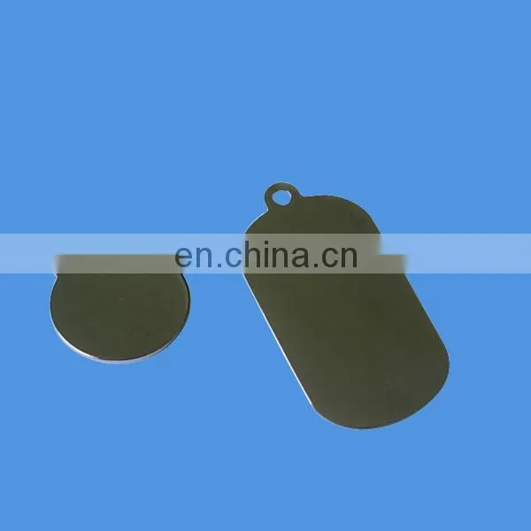 Glod/silver plated blank dog tag