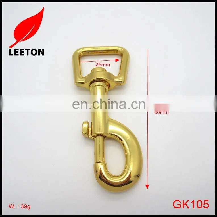China supply Gold 25mm dog leash swivel snap hook