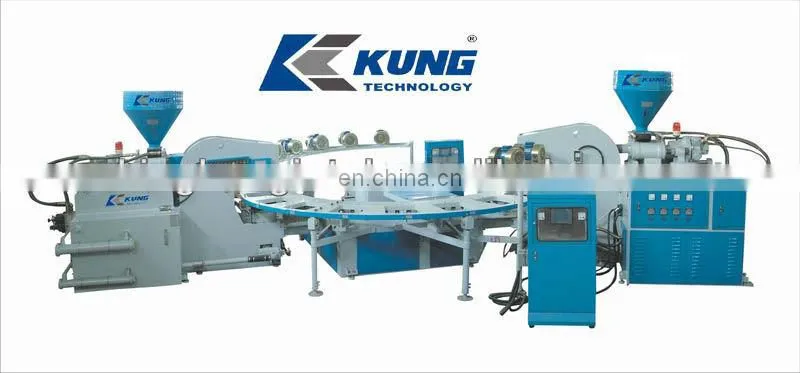 Double-color plastic shoes injection moulding machine plastic shoe making machine/ shoe making machine