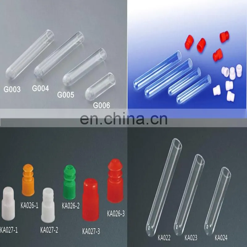 Made in China,Professionally Design and Custom made PP Plastic test tube with cork for Laboratory test tube