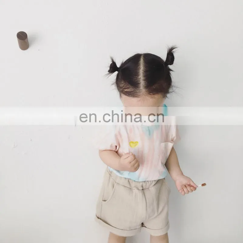 Girl Fashion Summer Cotton Tie Dye T-shirt From China