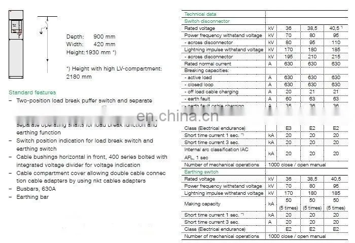 ABB SafePlus 36-C ABB Ring Main Unit ABB RMU