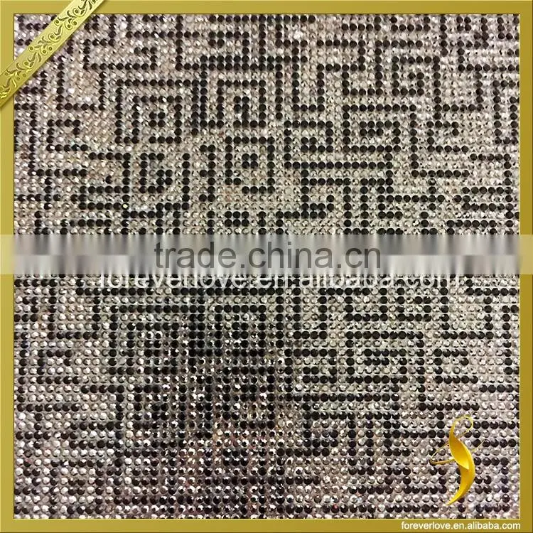 Wholesale hot fix glue iron on rhinestone sheet FRM-186