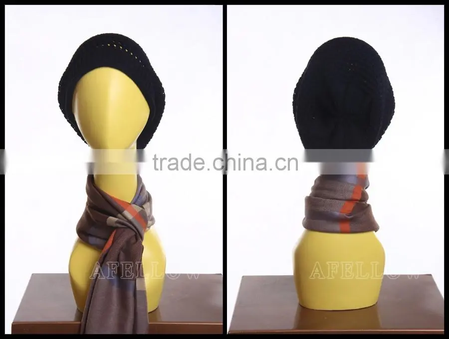 Yellow Head Mannequin Abstract Female head mannequin display hat model H1075