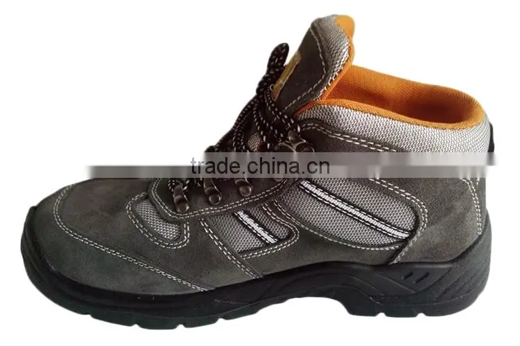 High Quality steel toe Cow split leather black steel unisex Safety Shoes SS070