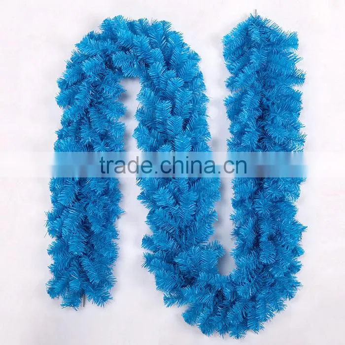 New design 270cm blue christmas garland without decoration