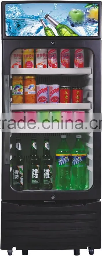 150L- 900L Upright beverage cooler glass door display fridge