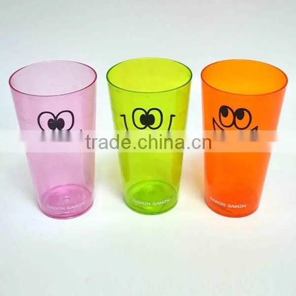 Transparent colorful cartoon printing 21oz party reusable plastic cup