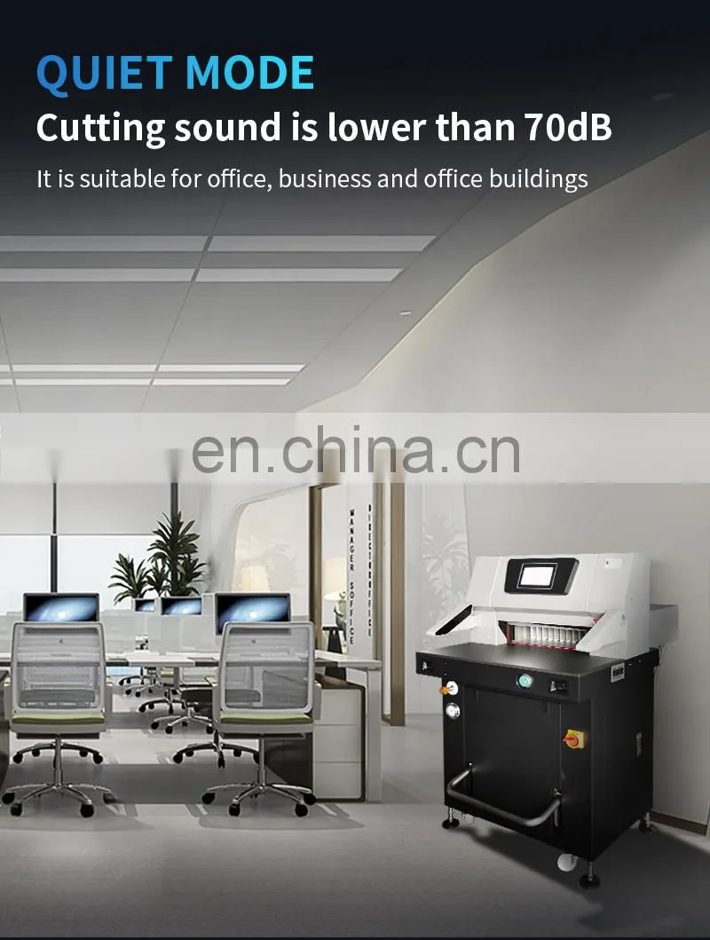 Samsmoon New Arrival Office Mute Hydraulic Electric Heavy Duty Max Cutting Size 500Mm Guillotine Paper Cutter