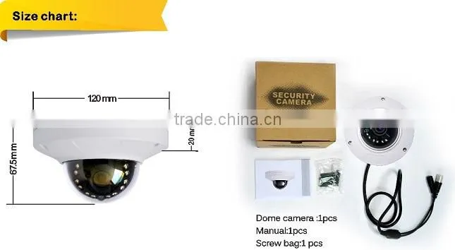 SONY IMX322 TVI Color Dome Camera 2MP 360 Degree CCTV Waterproof Fisheye CMOS Dome Camera