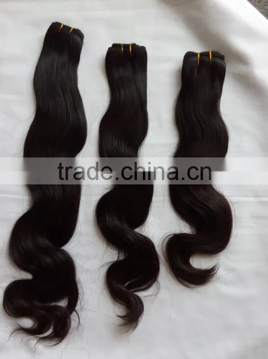100% human no mix cuticle silky remy hair weft