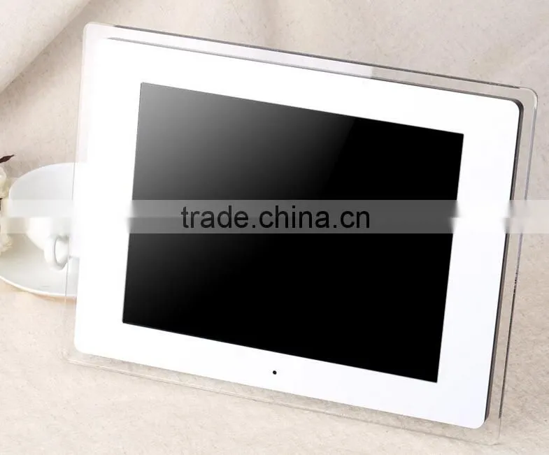 New 12.1" 1024*768 HD TFT-LCD Digital Photo Frame Alarm Clock MP3 MP4 Movie Player with Remote Desktop US Plug