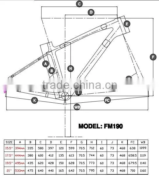 2015 hot sale carbon fat bike bb30 frame en standard 26er fatbike frameset