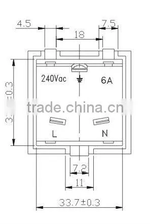 6A 240V 15 amp socket