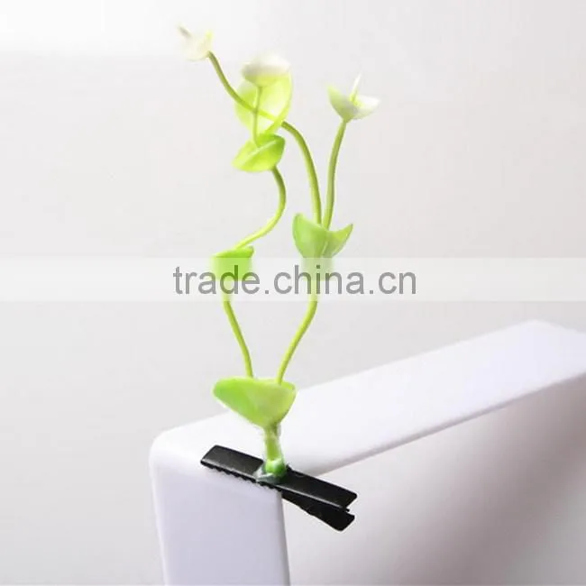 Hot sale growing grass hair doll green plant flower hair pin jewelry