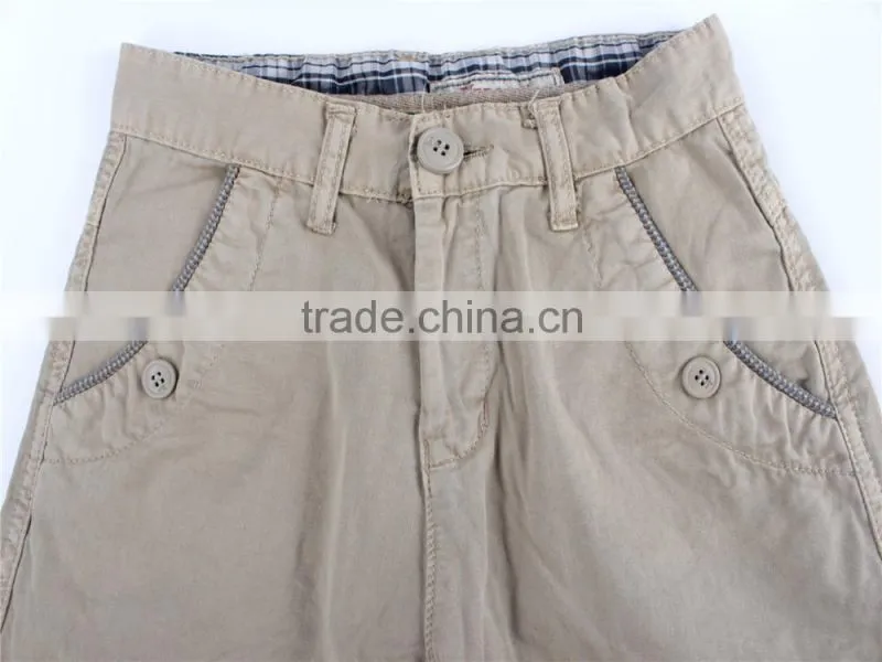 Men cheap 100%cotton stocklot apparel washed shorts