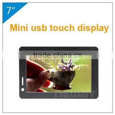 Hidden bracket 4 wirse resistive touch panel widescreen lcd monitor