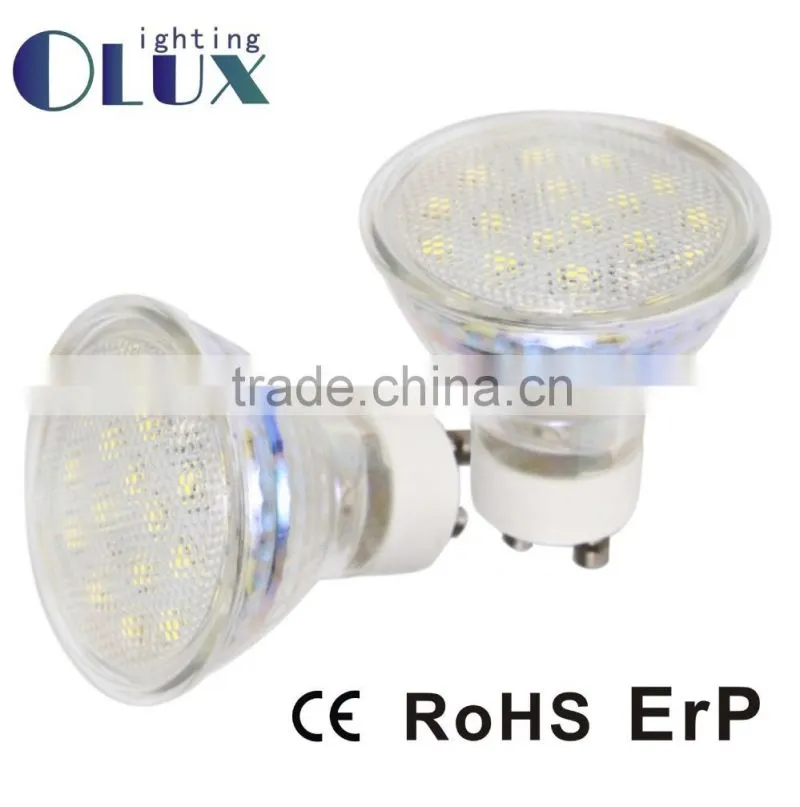 Zhejiang Manufacturer GU10 led spotlight Glass housing lamp GU10 LED 3W 120degree LED lighting GU10 Bulb