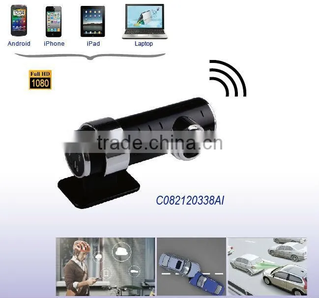 HD 1080P 170 Degree View Angle Wifi And Recorder Function Car Surveillance Camera