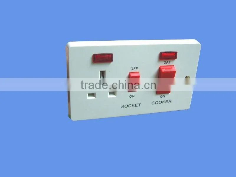 45 A wall switch,3*3 cooker switch