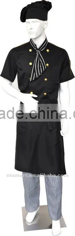 white chef uniform, hotel uniform, chef coat