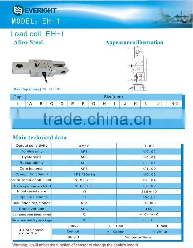 EH-1 alloy steel load cell