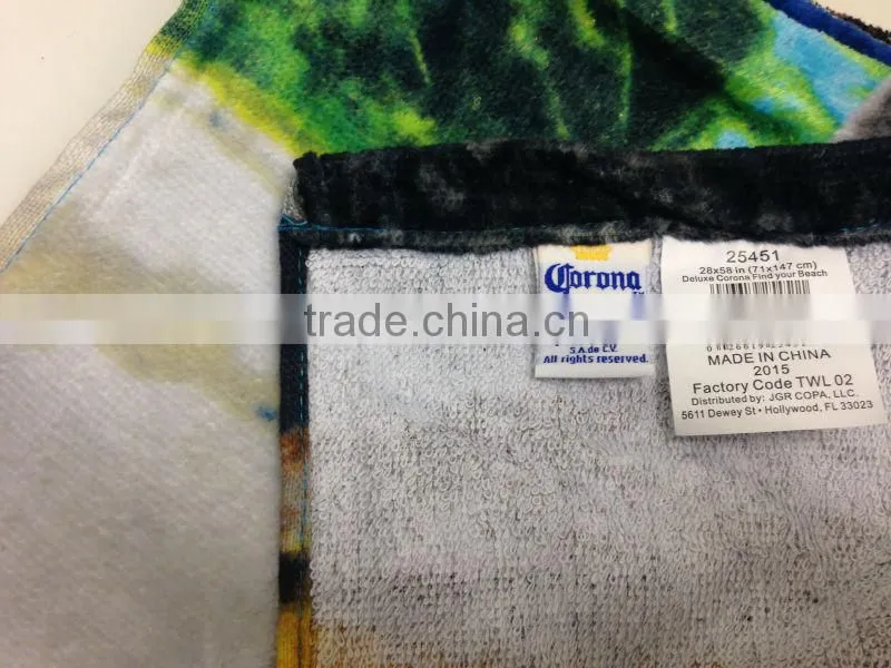 Promotional Custom Microfiber Sublimation Beach Towel