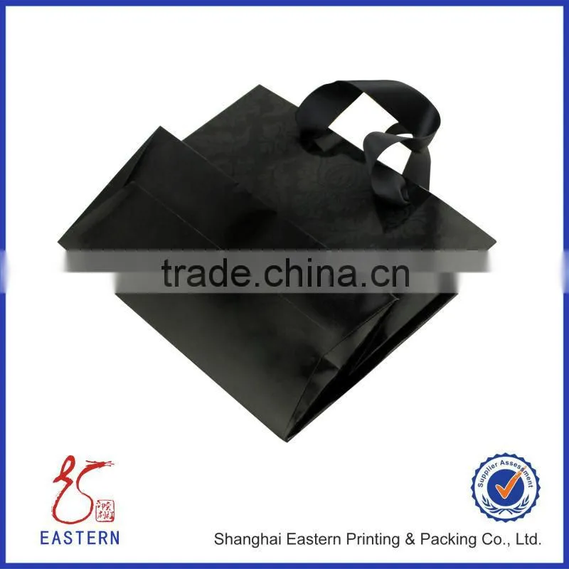 Customized black paper bag