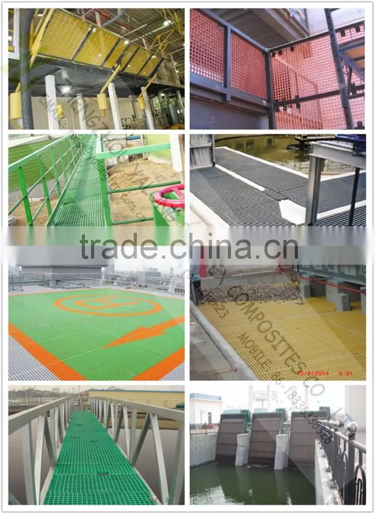 High strength FRP GRP Profiles Gratings, FRP Fiberglass floor grating