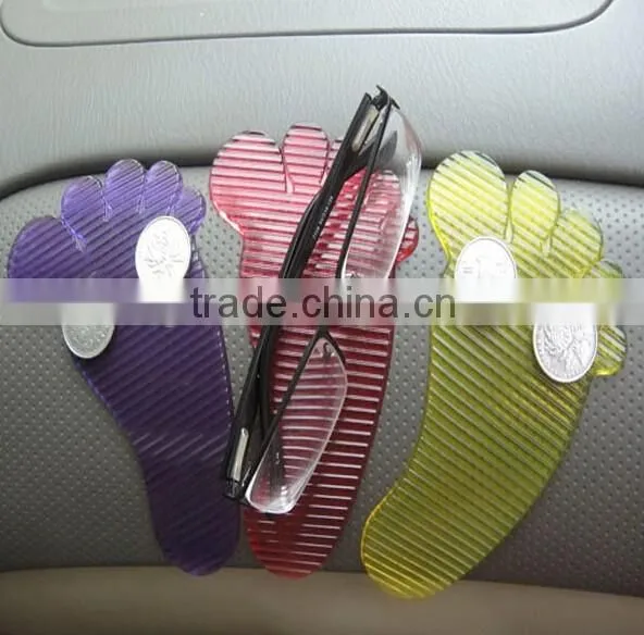 foot shape mobile phone anti slip pad,pu gel sticky pad