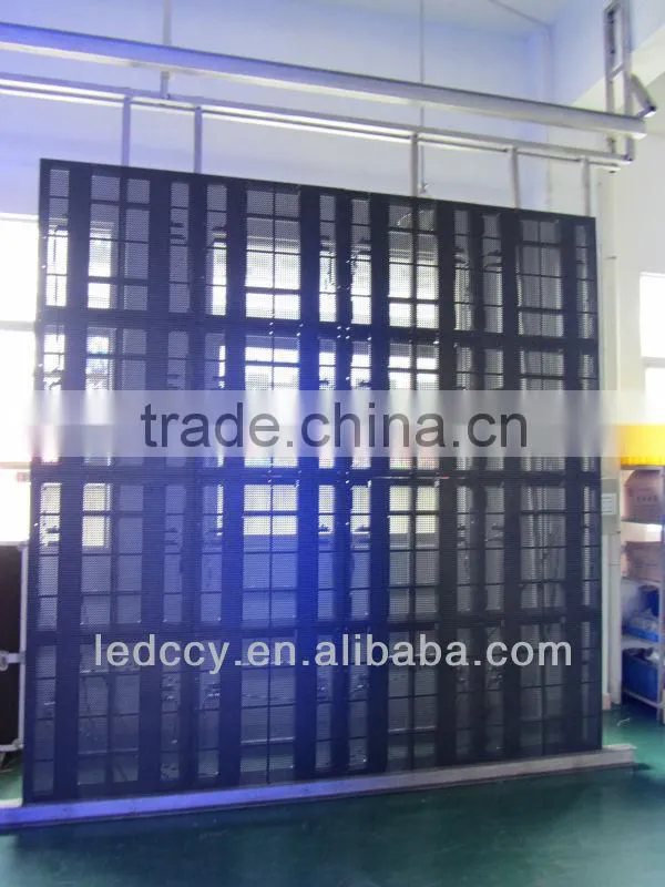 Shenzhen factory P16 create full color China alibaba outdoor LED curtain display screen led full color curtain grid led screen