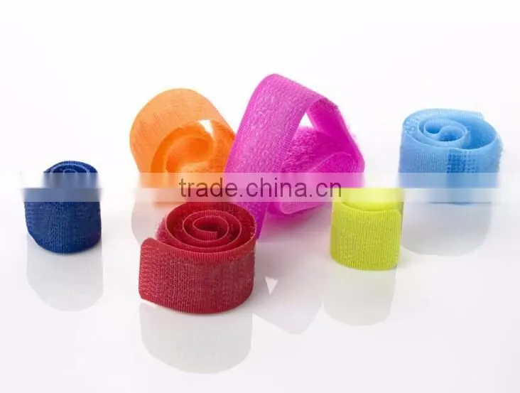 Logo printing adjustable hook and loop cable ties in good quality
