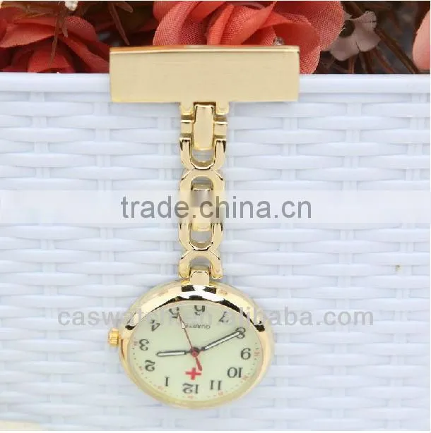 Golden Pocket Wacth for Nurse watch