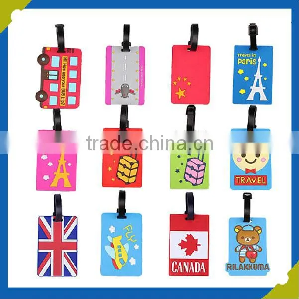 High quality luggage tag travel rubber luggage tag Rubber tag for luggage/case/backpacks