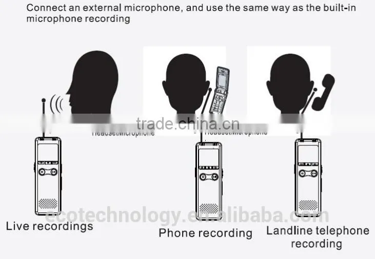 Multilingual 700 Pen Voice Recorder 8GB Can Work for 350 hours Recording Digital with MP3 Playing function