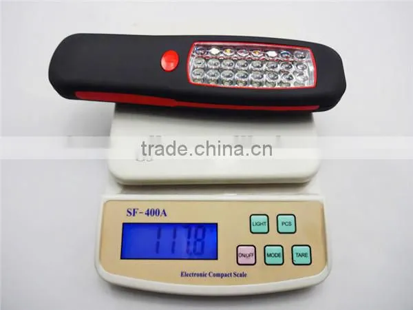 GS-4003 ABS plastic magnetic 24 led portable work light flashlight