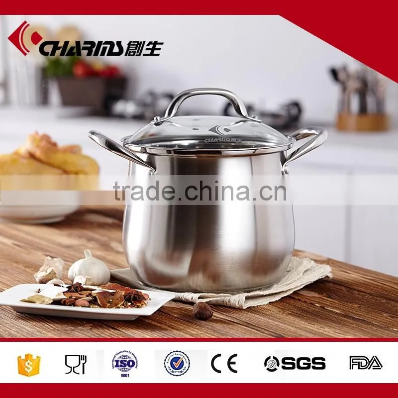Induction stainless steel stock pot nonstick cookware