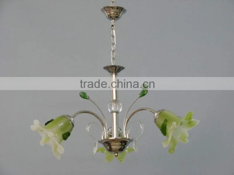 Green Retro Vintage Home Decor Flower Chandelier with China Export Factory