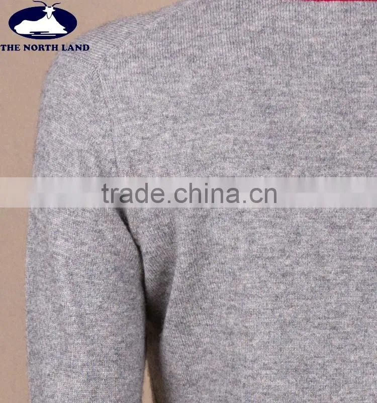 Ladies' Crew Neck Intersia Cardigan