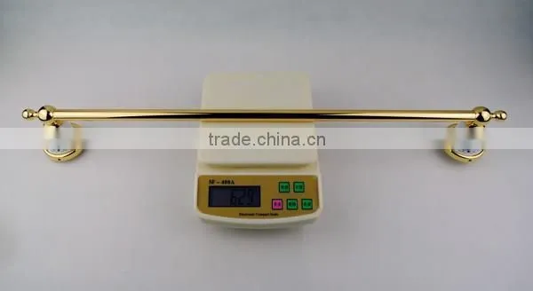 luxurious hotel white and golden printing bathroom towel bar