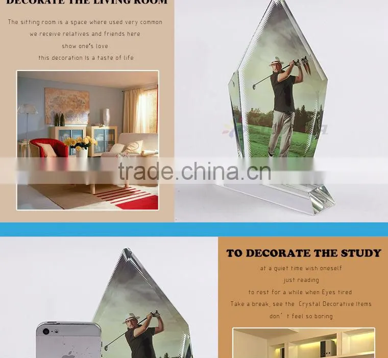 digital photo frame sublimation printing crystal picture crystal photo frame