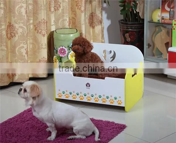 pet accessories durable fashion wooden raised dog bed with drawer
